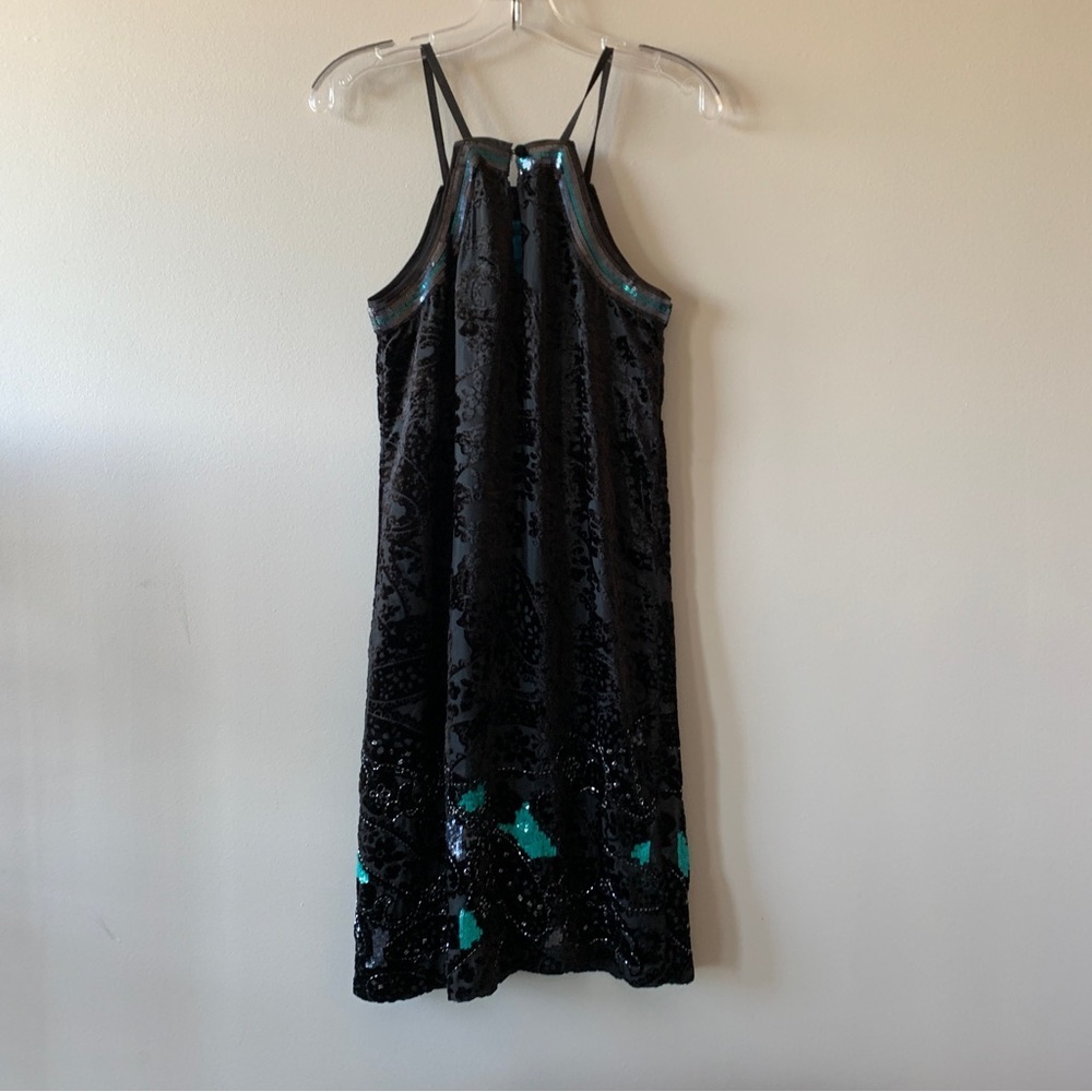Anthropologie Dress Cocktail Sequined Dress‎ Little Black Dress NEW WITH TAGS - Picture 14 of 15